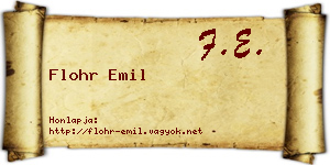 Flohr Emil névjegykártya